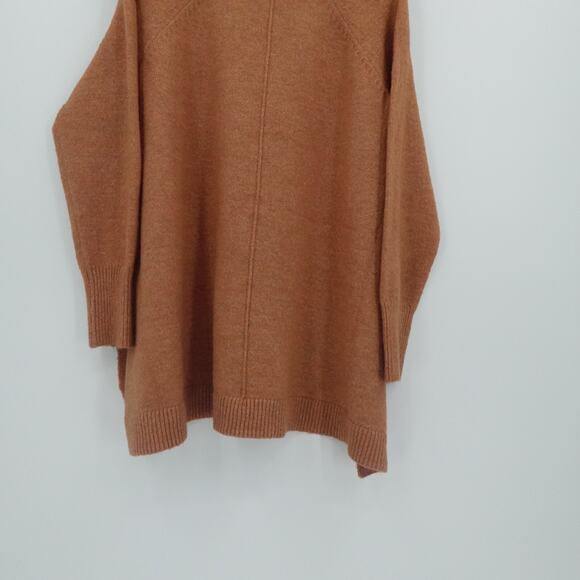 Max Studio Sweater Womens 1X Orange Cowl Neck Long Tunic Alpaca Blend Casual - Picture 11 of 12